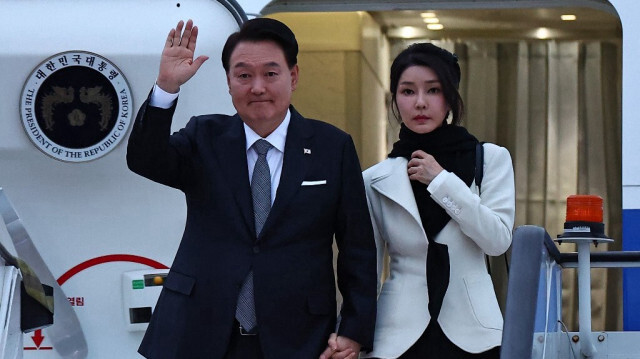 Le président sud-coréen Yoon Suk Yeol et son épouse Kim Keon Hee.