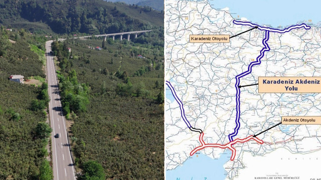 Altı ili direkt, 50 ili dolaylı ilgilendiren 818 kilometrelik otoyol projesi ile karadeniz ile akdeniz bağlantısı 6 saate indi.