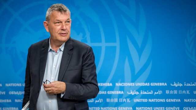 Le Commissaire général de l'UNRWA, Philippe Lazzarini, au siège des Nations Unies à Genève, le 30 avril 2024. 