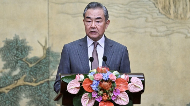 Le ministre chinois des affaires étrangères, Wang Yi, à la maison d'hôtes d'État Diaoyutai, à Pékin, le 23 juillet 2024.