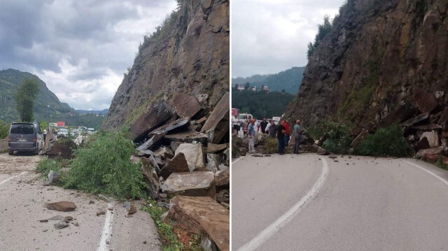 Ordu'da devam eden sağanak heyelana neden oldu