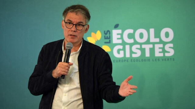 Le premier secrétaire du Parti socialiste Olivier Faure, lors des "Journées d'été" du parti politique Les Écologistes-EELV à Tours, dans l'ouest de la France, le 24 août 2024.