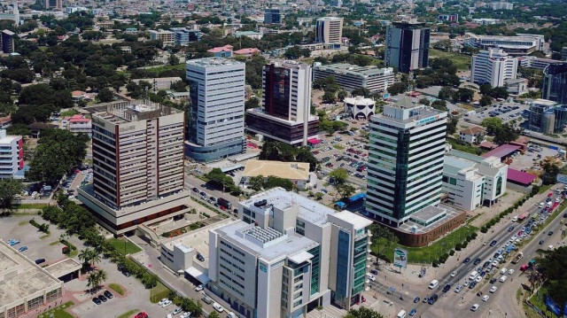 Vue aérienne de la capitale ghanéenne, Accra.