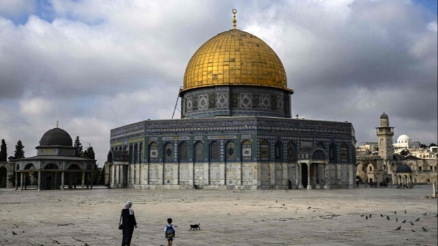 La mosquée du Dôme du Rocher, dans l'enceinte de l'esplanade des Mosquées à Jérusalem.