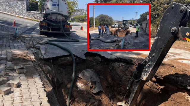 Bodrum'da bir gün arayla ana su isale hattında 2'nci patlama!