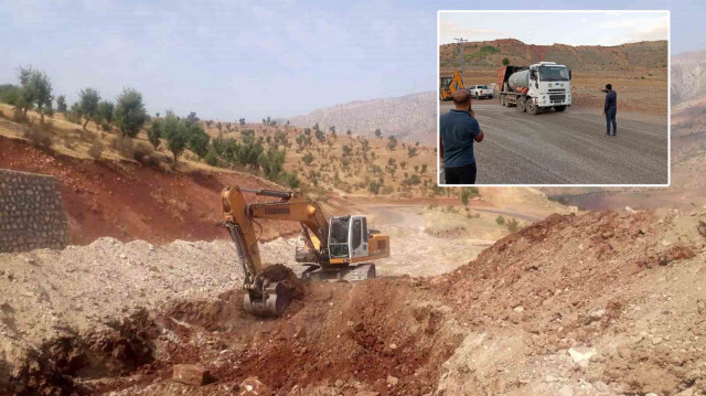 Heyelan nedeniyle kapanan yol trafiğe açıldı.