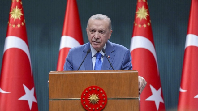 Le Président turc, Recep Tayyip Erdogan lors de la réunion du cabinet au complexe présidentiel d'Ankara, en Türkiye, le 05 août 2024.