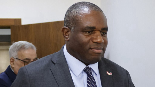 Le secrétaire britannique aux Affaires étrangères, David Lammy, arrive pour une réunion avec le ministre libanais des Affaires étrangères, à Beyrouth le 1er août 2024. 