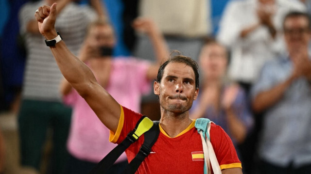 Le joueur espagnol Rafael Nadal après le quart de finale en double messieurs au stade Roland-Garros, pendant les JO 2024 à Paris, le 31 juillet 2024.