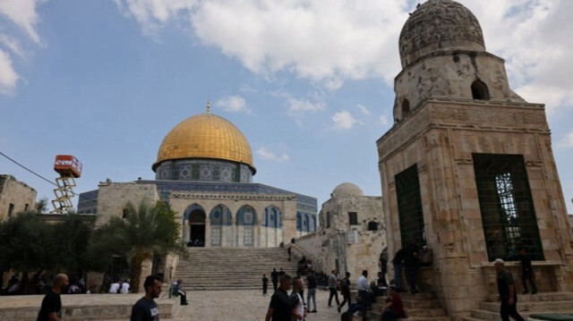 La mosquée du Dôme du Rocher, dans l'enceinte de la mosquée Al-Aqsa de la vieille ville de Jérusalem.