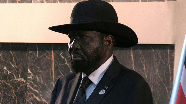 Portrait du président du Soudan du Sud, Salva Kiir alors qu'il annonce une extension de deux ans de la période de transition ainsi que le report au 22 décembre 2026 des élections, prévues initialement pour décembre 2024, comme indiqué sur la page Facebook du gouvernement de ce pays indépendant depuis 2011. 