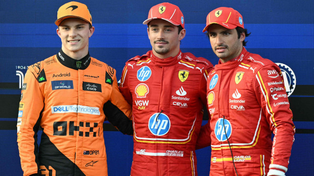 Piastri, Leclerc, Sainz