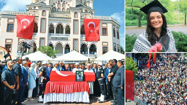 Ayşenur Ezgi Eygi,  Aydın’ın Didim ilçesinde tekbirler eşliğinde son yolculuğuna uğurlandı. 