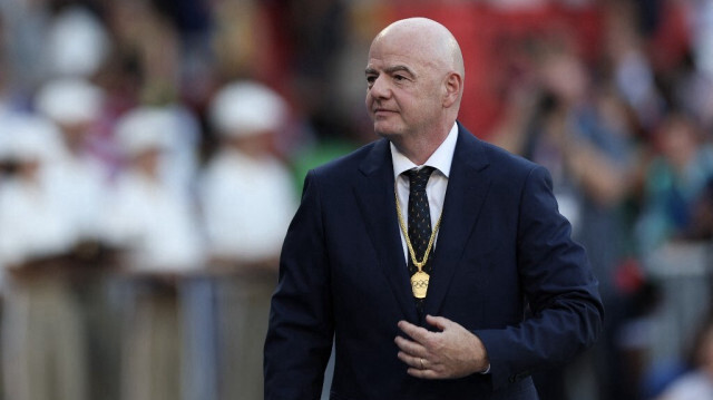 Le président de la FIFA, Gianni Infantino, durant les JO 2024, au Parc des Princes à Paris, le 10 août 2024.