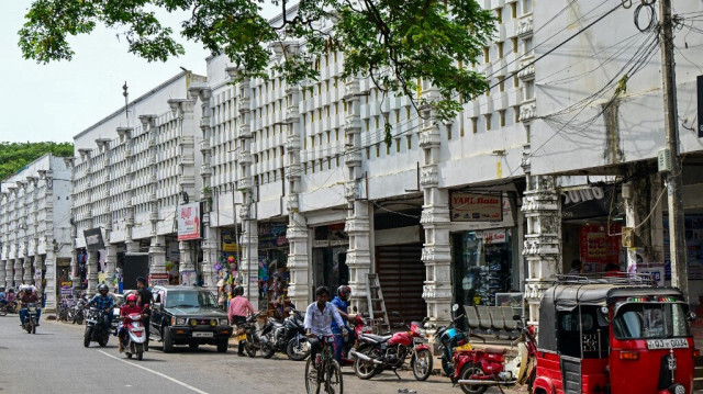 Une rue de Jaffna, une ville portuaire du nord du Sri Lanka.