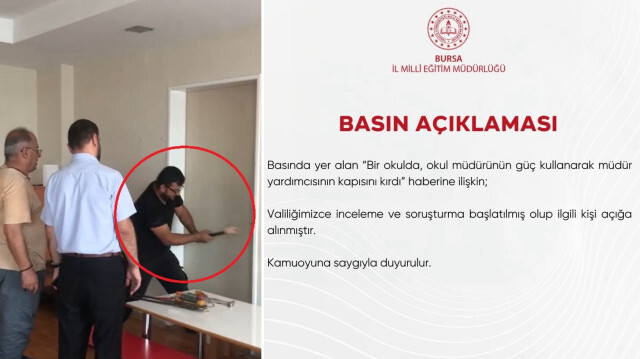 Bursa Milli Eğitim Müdürlüğü'nden basın açıklaması geldi.