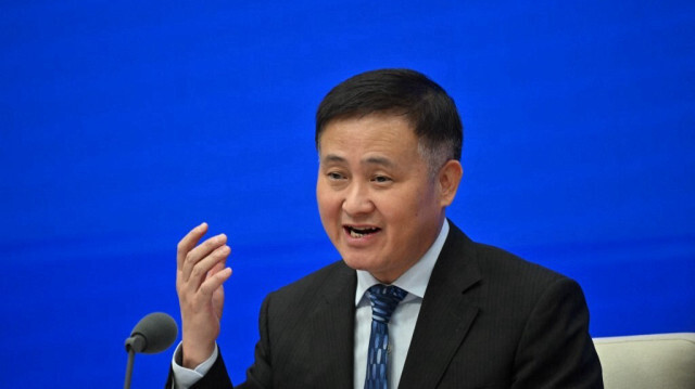 Pan Gongsheng, gouverneur de la Banque populaire de Chine, s'exprime lors d'une conférence de presse au bureau d'information du Conseil d'État chinois à Pékin, le 24 septembre 2024.