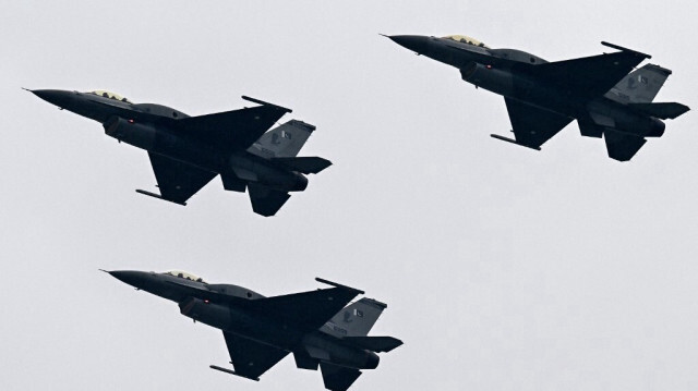 Des avions de combat JF-17 de l'armée de l'air pakistanaise.