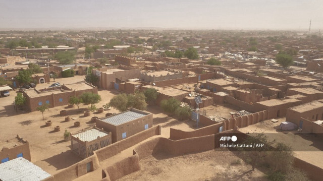 Vue générale de la maison du sultan dans la vieille ville d'Agadez, au nord du Niger. Patrimoine mondial de l'UNESCO, la ville nigérienne est aujourd'hui gravement menacée par les inondations.