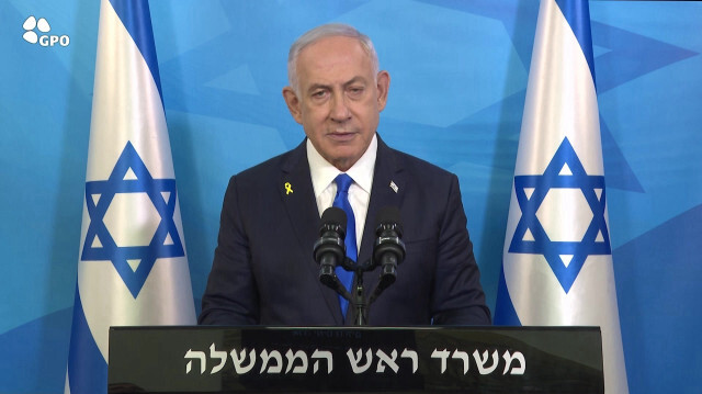 Le Premier ministre Benjamin Netanyahu affirme qu'Israël semble se trouver à un "tournant historique" après l'assassinat du chef du Hezbollah, Hassan Nasrallah, lors d'une frappe aérienne à Beyrouth, le 28 septembre 2024. 