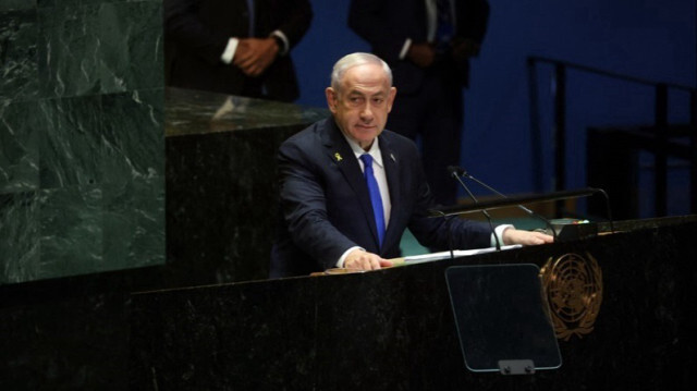 Le Premier ministre israélien, Benyamin Netanyahu lors de l'Assemblée générale des Nations Unies au siège des Nations Unies à New York, le 27 septembre 2024.