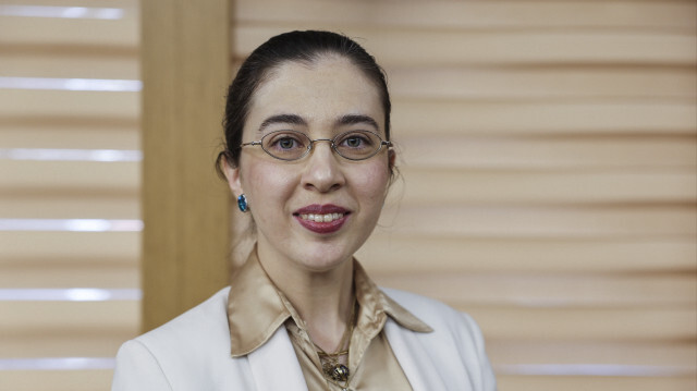 Şiir Kılkış, Vice-Présidente du Troisième Groupe de Travail du Groupe d'experts intergouvernemental sur l'évolution du climat (GIEC), à Ankara, le 8 avril 2022.