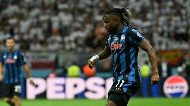 L'attaquant nigérian de l'Atalanta, Ademola Lookman, lors du match de la Supercoupe de l'UEFA entre le Real Madrid et l'Atalanta BC à Varsovie, le 14 août 2024.