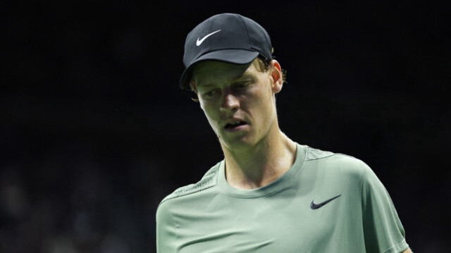 L'Italien Jannik Sinner lors du quart de finale masculin de l'US Open contre Daniil Medvedev, à New York, le 4 septembre 2024.  