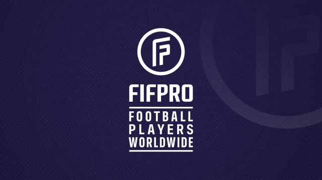 Logo de la Fédération internationale des associations de footballeurs professionnels, plus communément appelée FIFPRO, organisation qui représente 65 000 footballeurs professionnels à travers le monde