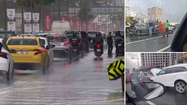 Art arda oluşan kazalar nedeniyle D-100 Karayolu'nun her iki istikametinde trafik yoğunluğu yaşandı. 