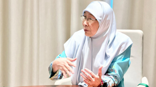 Wan Azizah Ismail, Première dame malaisienne, lors de la 5e Journée internationale de l'ONU pour la protection de l'éducation contre les attaques, à Doha, au Qatar, le 9 septembre 2024.