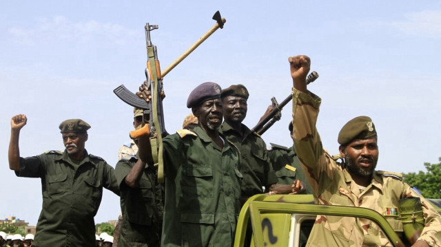 Les forces armées soudanaises célèbrent le jour de l'armée dans l'État de Gedaref, à l'est du Soudan, près de la frontière avec l'Éthiopie, le 14 août 2023. 