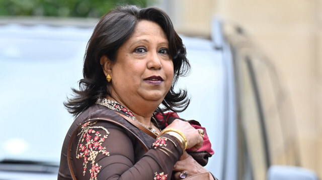 Pramila Patten, représentante spéciale de l'ONU pour la violence sexuelle en conflit, au Palais de l'Élysée à Paris, le 1er juillet 2021.