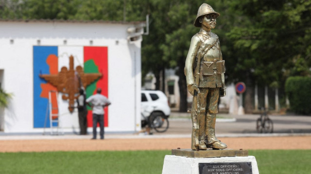 Monument au morts dans la base militaire française de Port-Bouet à Abidjan, le 19 décembre 2019.