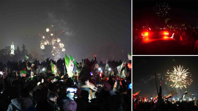 <p>Suriyeliler, başkent Şam'daki Emevi Meydanı'nda ve Kasyun Dağı'ndaki havai fişek gösterileri eşliğinde yeni yıla girdi.&nbsp;</p>