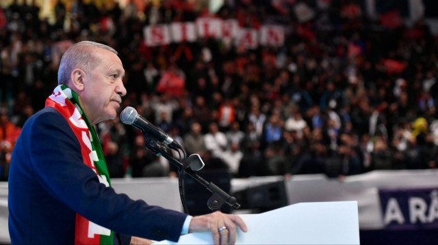 Le président turc Recep Tayyip Erdogan à Diyarbakir, en Türkiye, le 11 janvier 2024. 