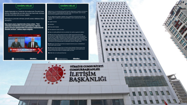 İletişim Başkanlığı, Suriyelilere hastanelerde öncelik verildiği iddiasını yalanlayıp, genel hizmeti aksatmayacak şekilde hastanelerde öncelik verilen grupları paylaştı.