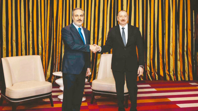 Hakan Fidan, İlham Aliyev.