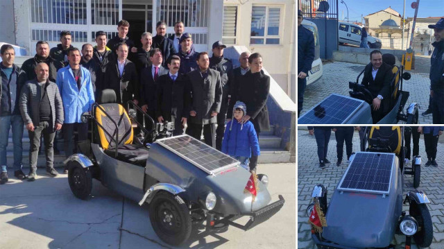 Selendi Anadolu Lisesi öğrencileri 3 ayda 'Altı gözlenebilen solar destekli gizli kasalı elektrikli araç' üretti. 