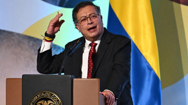 Le président colombien Gustavo Petro s'exprime lors de l'ouverture de la première conférence ministérielle mondiale sur l'élimination de la violence à l'égard des enfants à Bogota, le 7 novembre 2024.