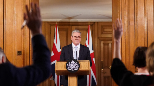 Le Premier ministre britannique Keir Starmer lors d'une conférence de presse sur la migration au 10 Downing Street, dans le centre de Londres, le 28 novembre 2024.