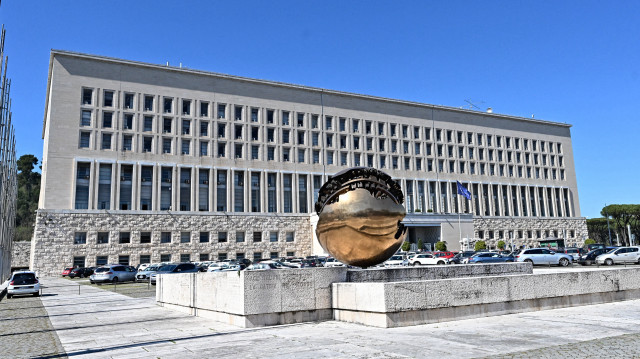 Le bâtiment du ministère italien des affaires étrangères "La Farnesina" à Rome, le  31 mars 2021.