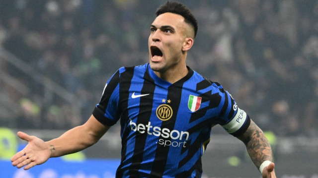 L'attaquant argentin de l'Inter Milan, Lautaro Martinez, lors du match de Serie A italienne entre l'Inter Milan et Empoli, au stade San Siro de Milan, le 19 janvier 2025.