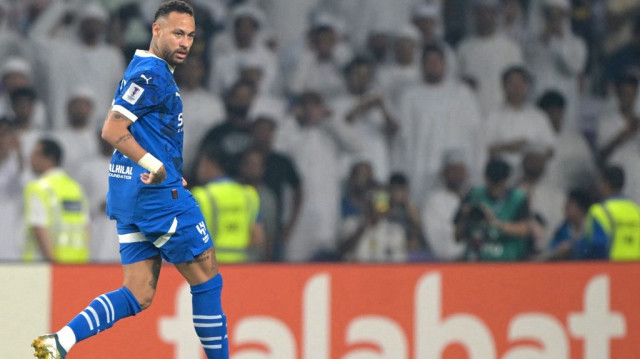 L'attaquant brésilien d'Al-Hilal, Neymar, au stade Hazza bin Zayed à Al-Ain, le 21 octobre 2024.  