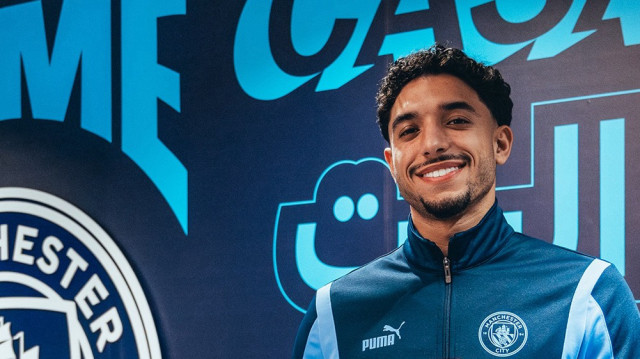 Le joueur égyptien Omar Marmoush rejoint Manchester City, le 22 janvier 2024.