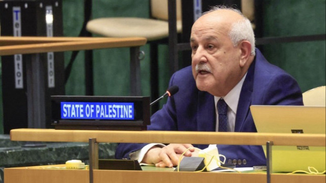 Le représentant palestinien à l'ONU, Riyad Mansour.