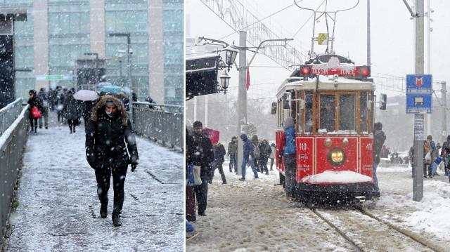 İstanbul'un giderek artan trafiği kar yağışını etkileyebiliyor. 