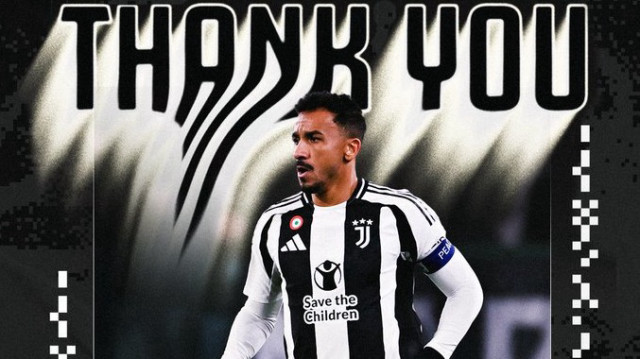 Le footballeur brésilen de la Juventus, Danilo, dans un message de remerciement publié par le club le 27 javier 2025.