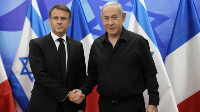 Le président français, Emmanuel Macron et le Premier ministre israélien Benjamin Netanyahu.