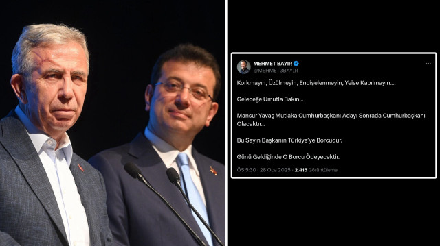 Mansur Yavaş'a yakınlığıyla bilinen Mehmet Bayır, sosyal medya hesabından 'adaylık' tartışmalarını alevlendirecek bir paylaşım yaptı.